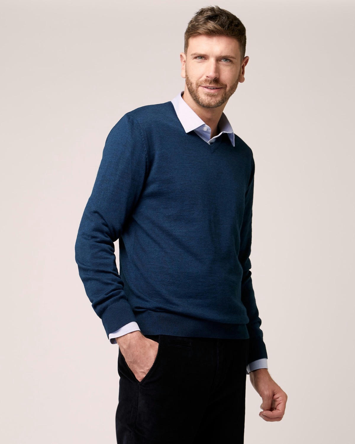 Merino Blend V-Neck Jumper