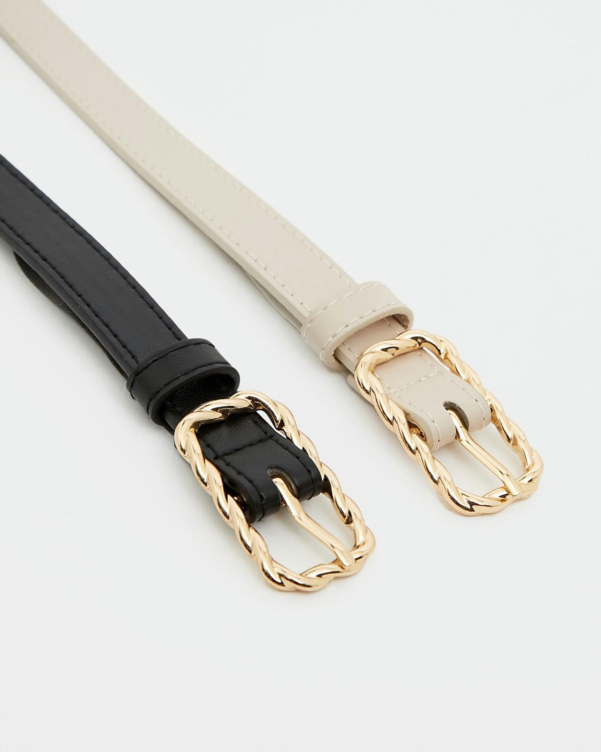 Twist Buckle Belt (Pack Of 2)