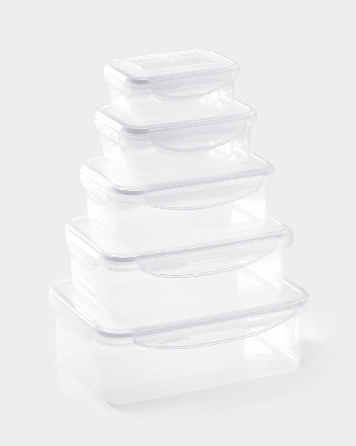 Clip Lid Food Storage Box (5 Pack)