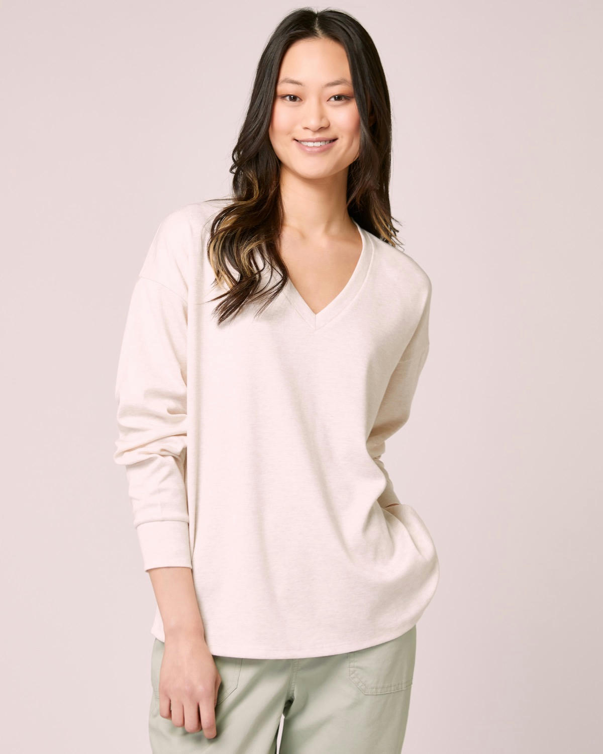 V-Neck Soft Rib Top