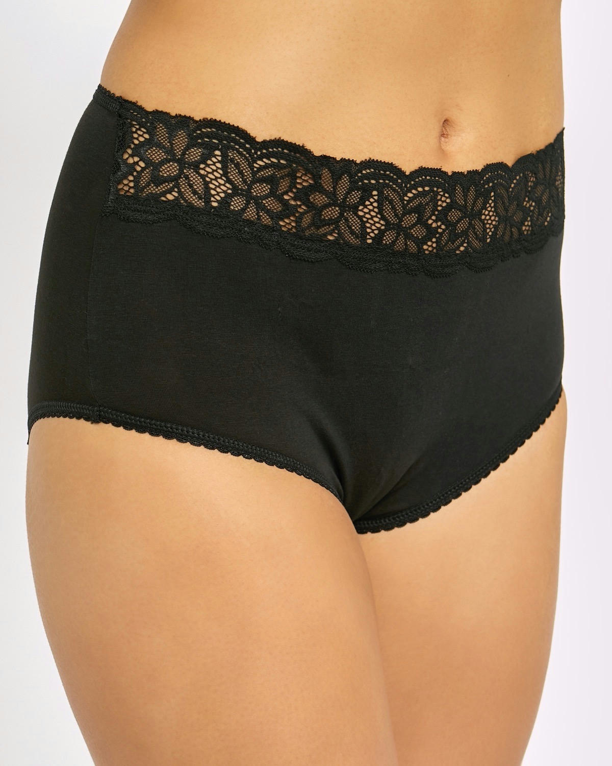 Lace Cotton Rich Full Briefs - Pack of 5