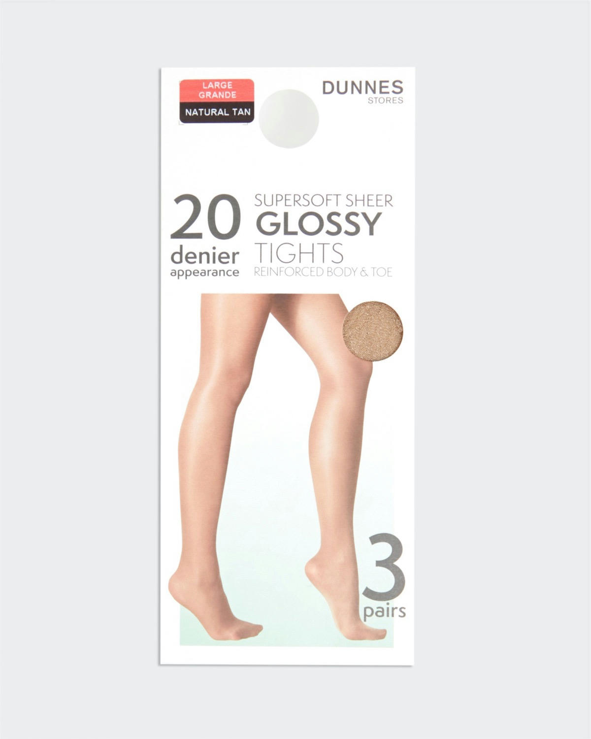 20 Denier Sheer Glossy Tights - Pack Of 3