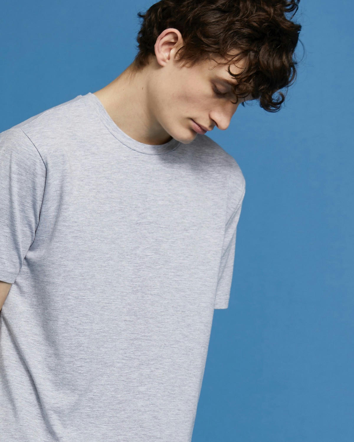 Paul Galvin Short-Sleeved Dipped Hem Stretch T-Shirt