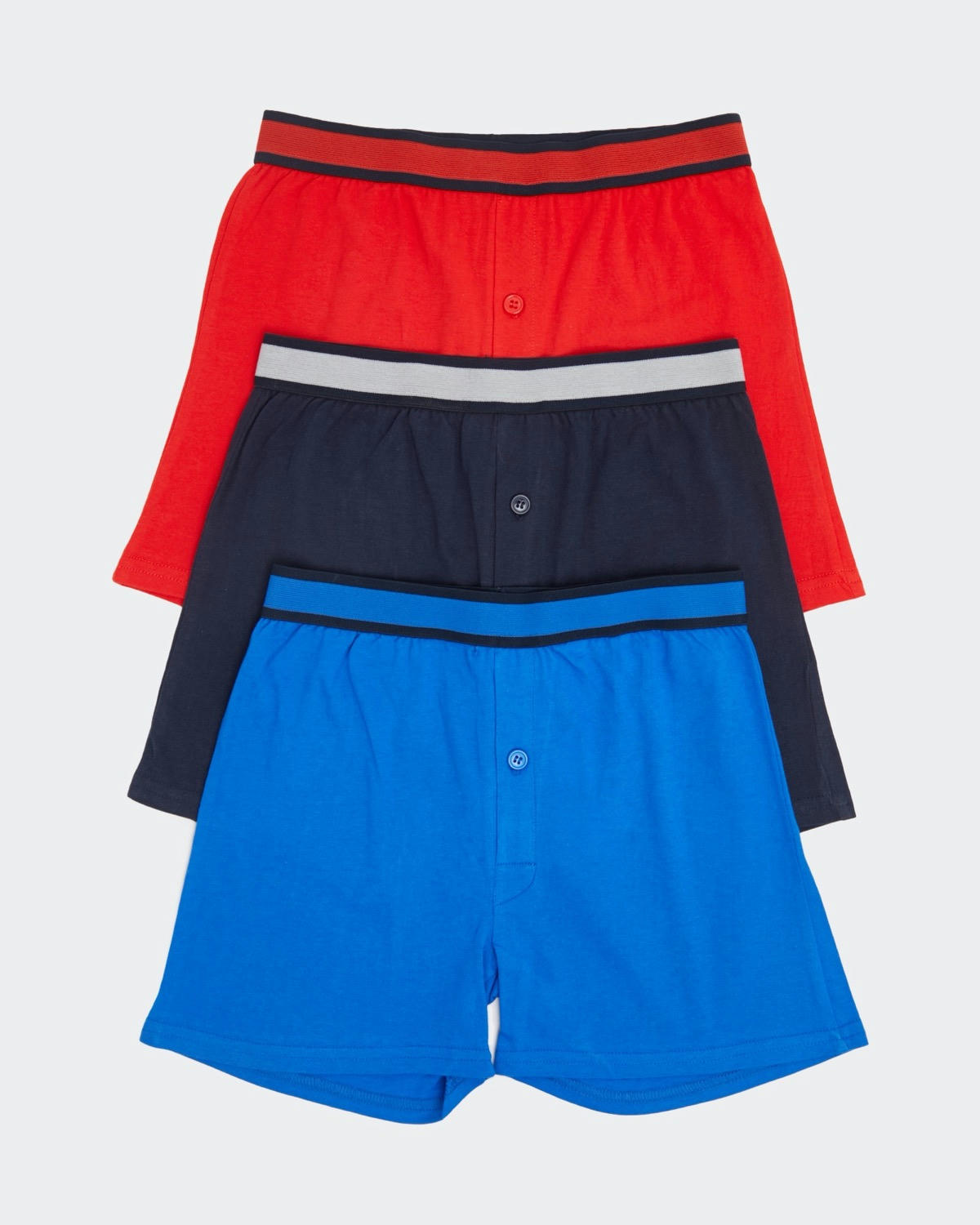 Loose Fit Cotton Jersey Boxers - Pack Of 3