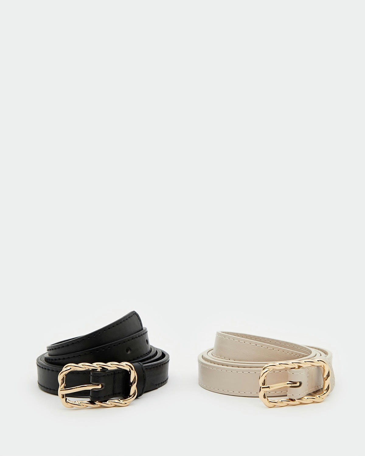 Twist Buckle Belt (Pack Of 2)