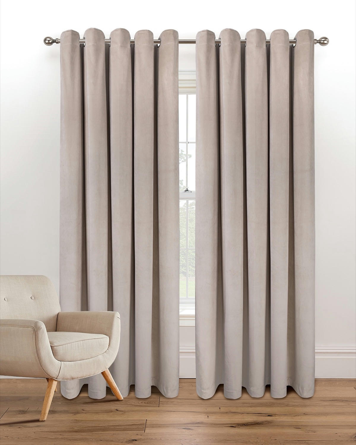 Mink Sapphire Curtains