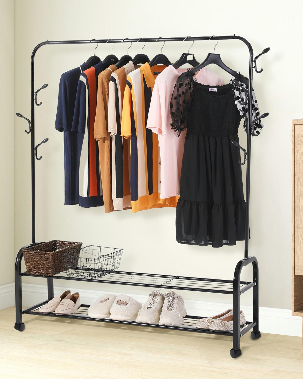 Clothing Rail With Shoe Storage