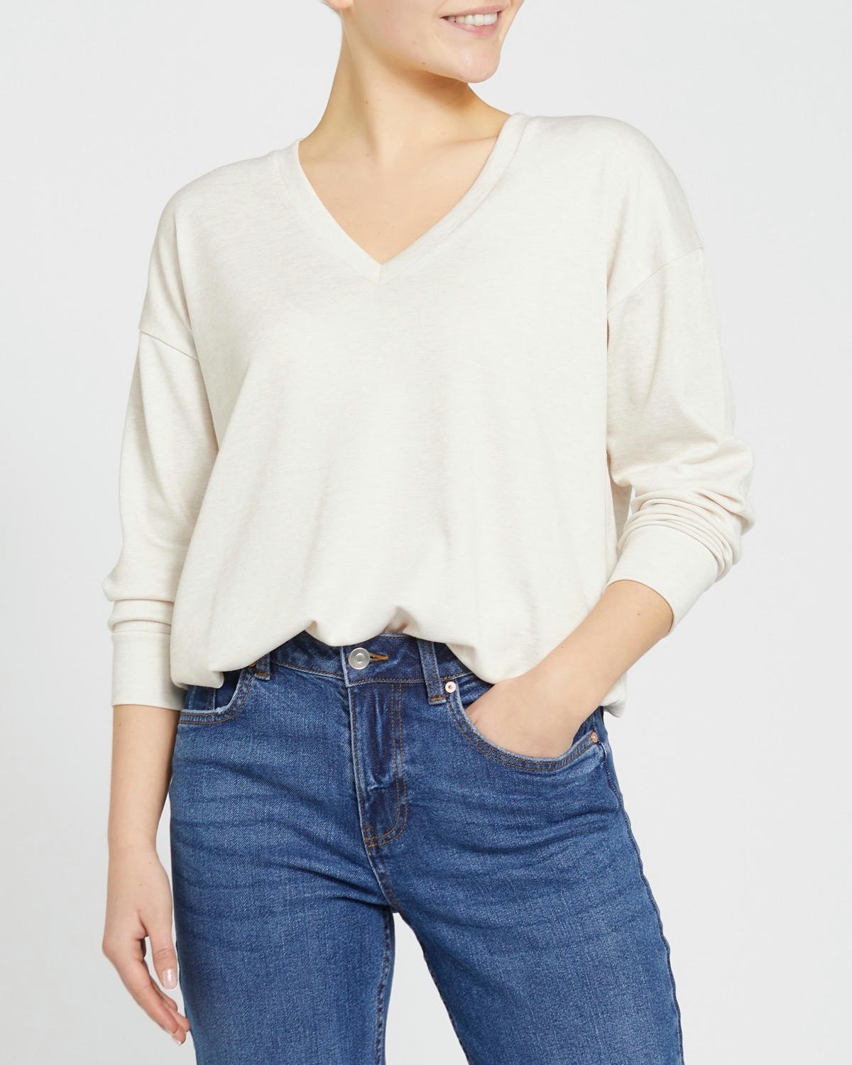 V-Neck Soft Rib Top
