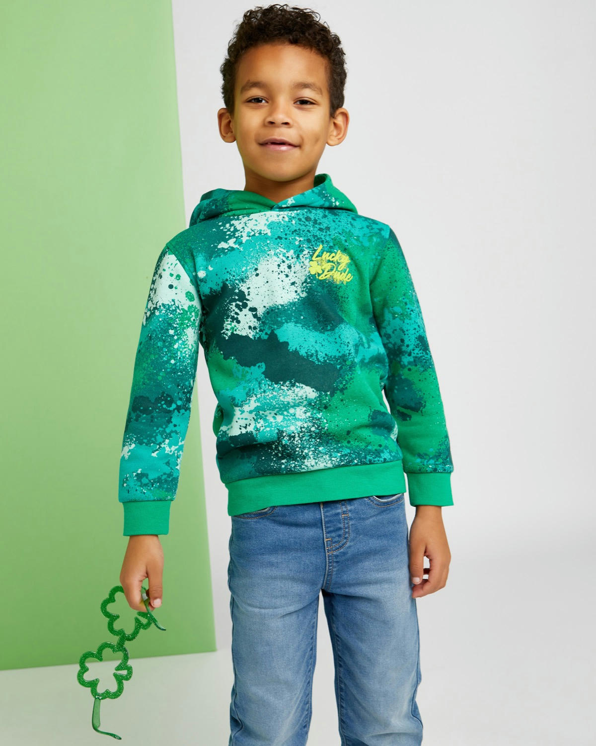 St Patrick's Day Graffiti Hoodie (3-14 Years)