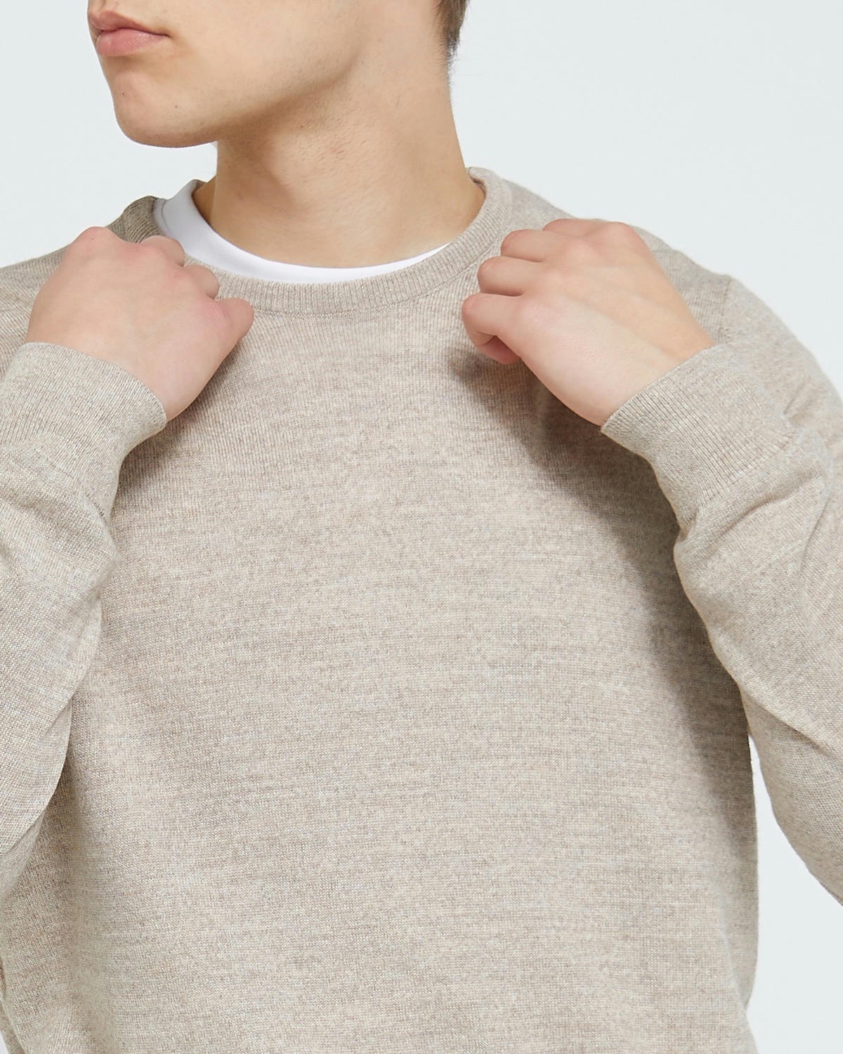 Merino Blend Crew Neck Jumper