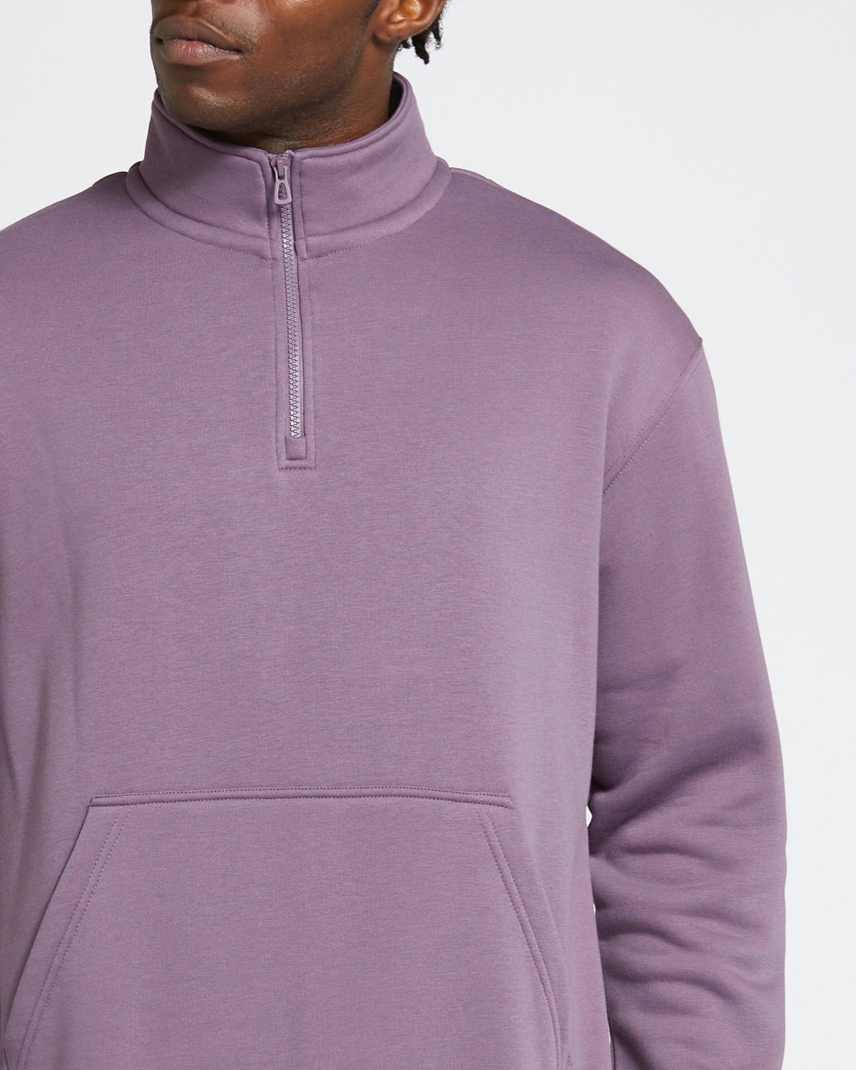 Relaxed Fit Half Zip Sweatshirt