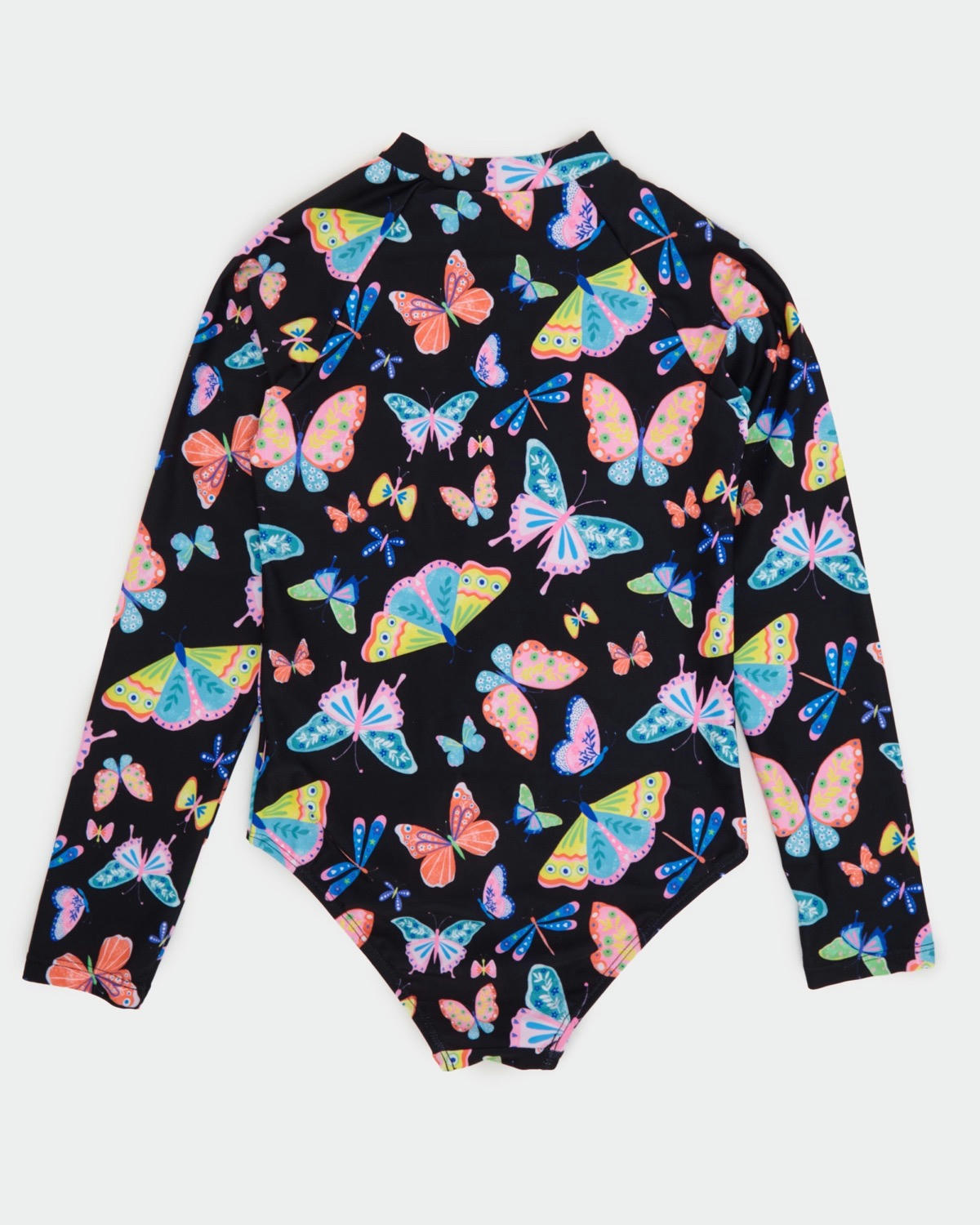 Long-Sleeved Zip Swimsuit (3-14 years)