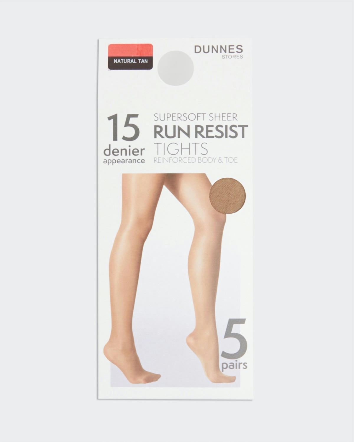 15 Denier Run Resist Tights - Pack Of 5