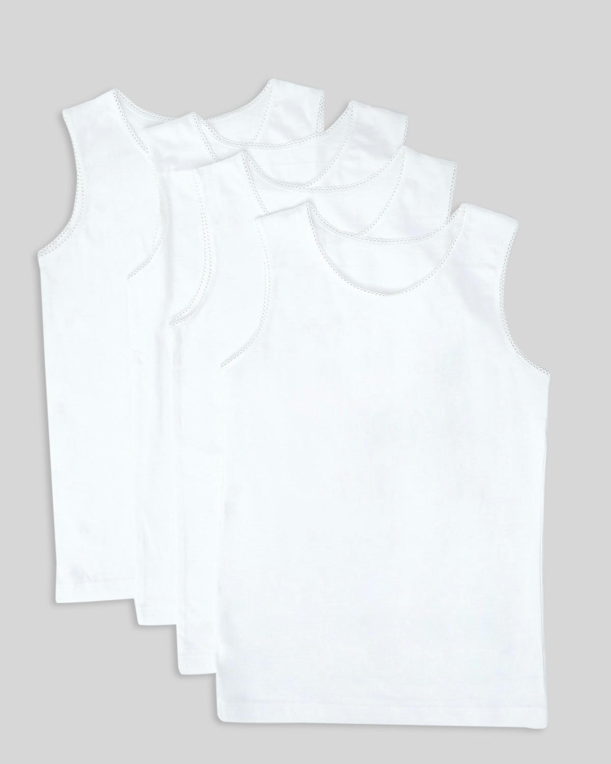 Girls Sleeveless Vests – Pack Of 4 (2 - 12 years)