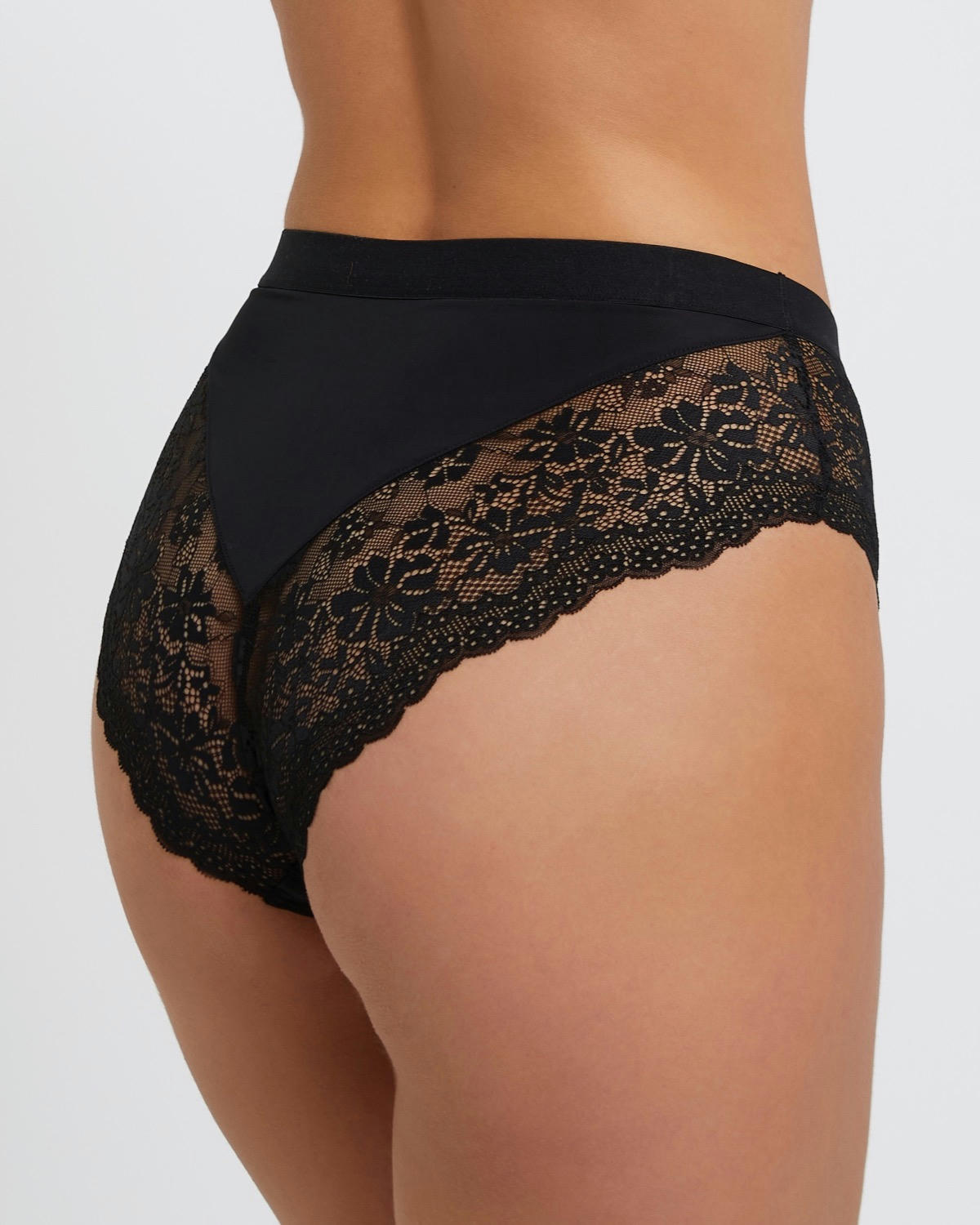 Lace Trim Midi Brief