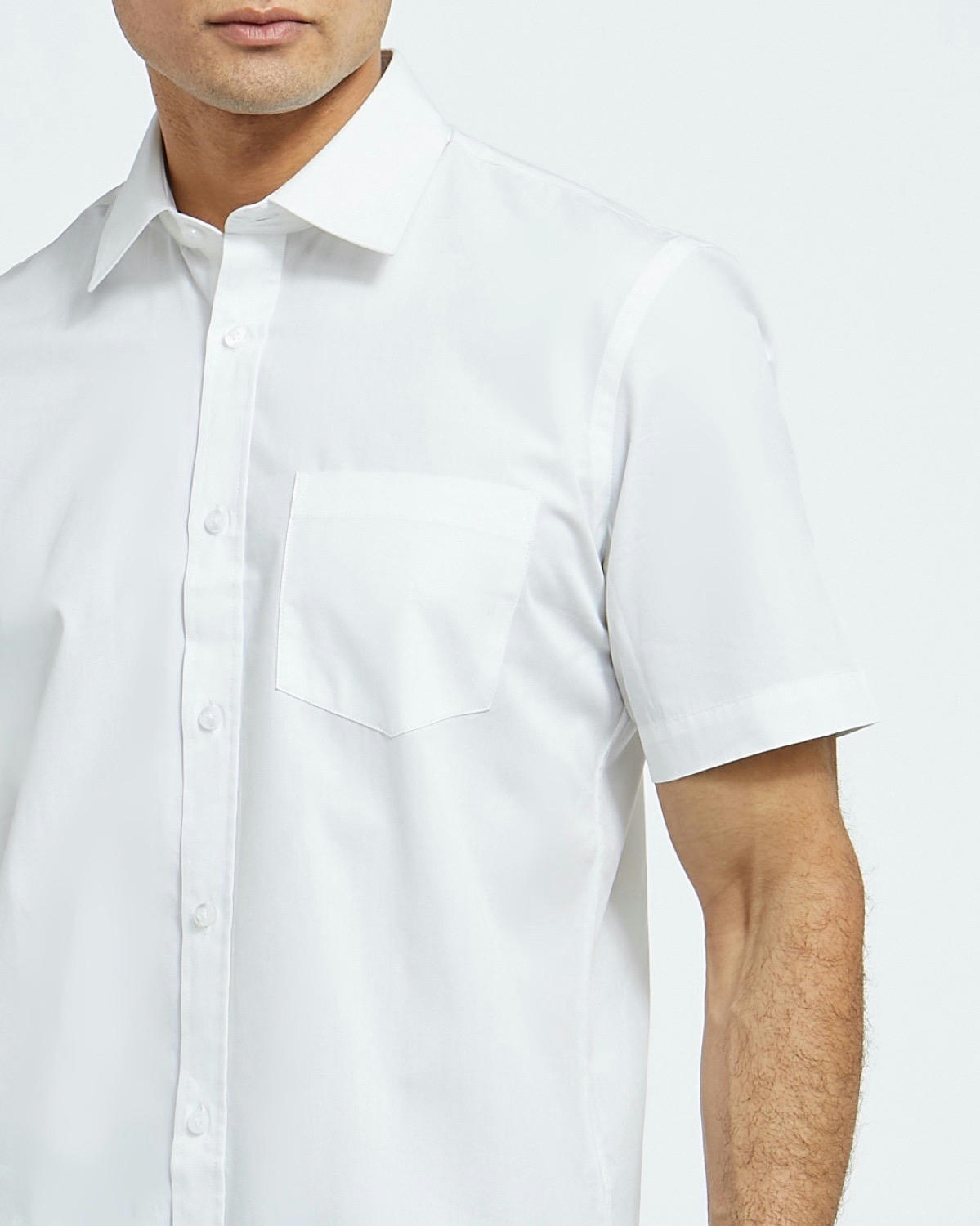 Regular Fit Short-Sleeved Cotton Rich Shirt