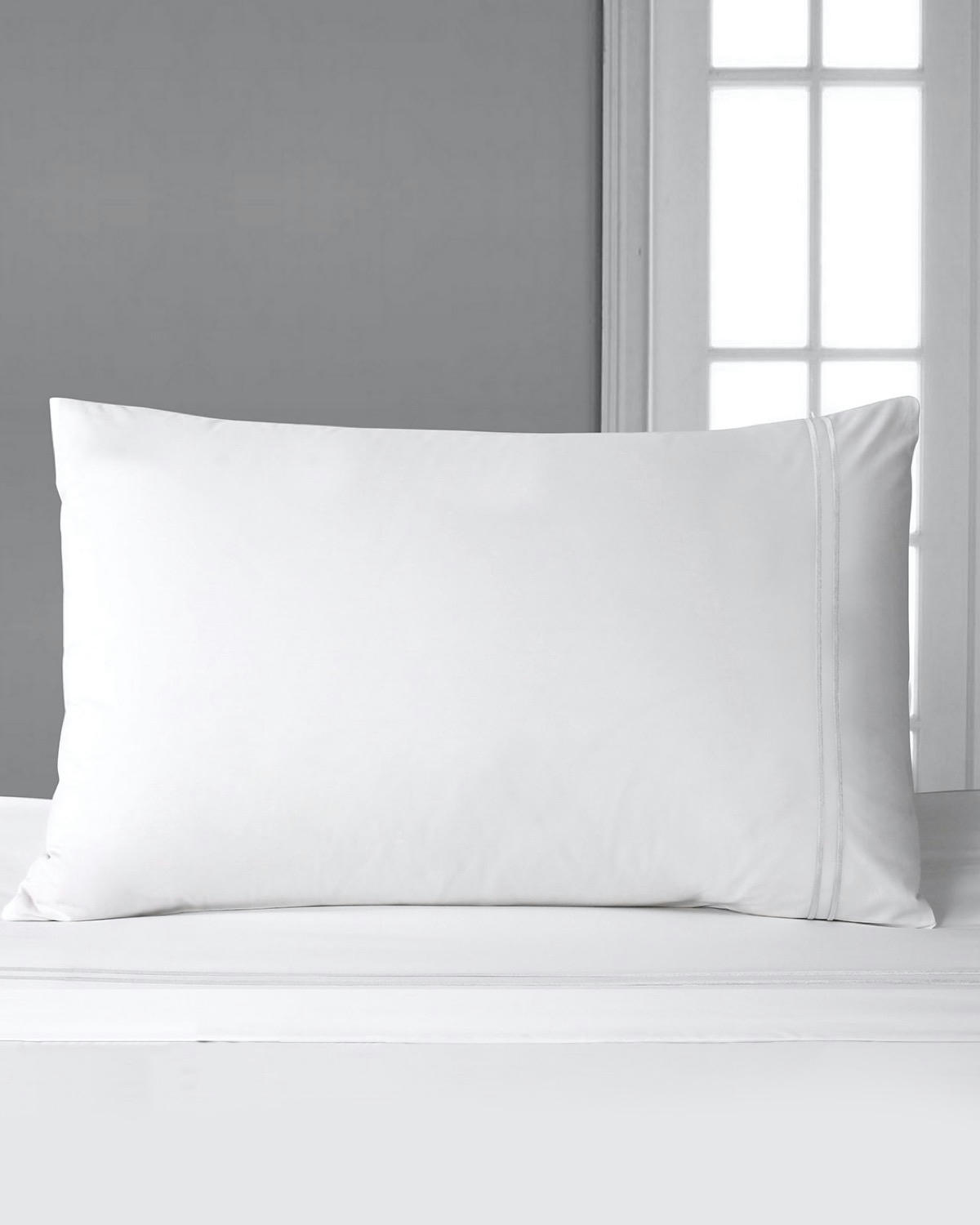 Francis Brennan the Collection White Stripe Housewife Pillowcase