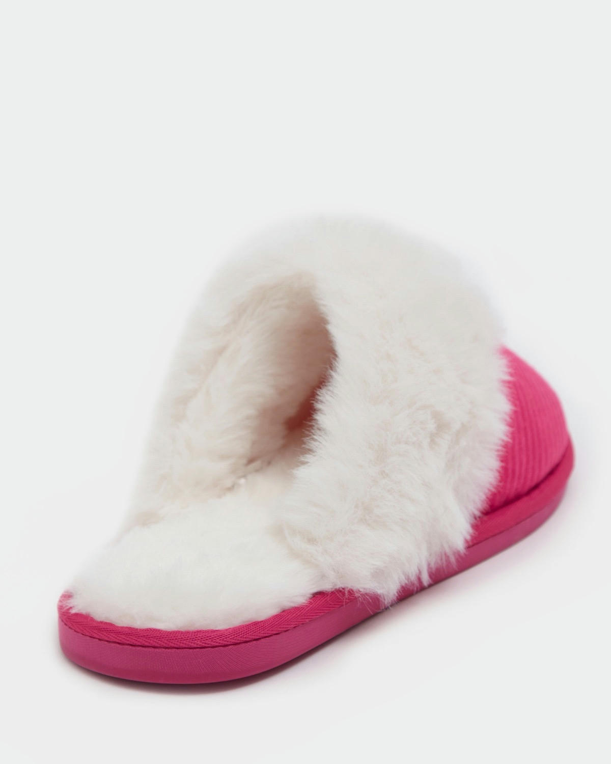 Rib Velour Mule Slippers