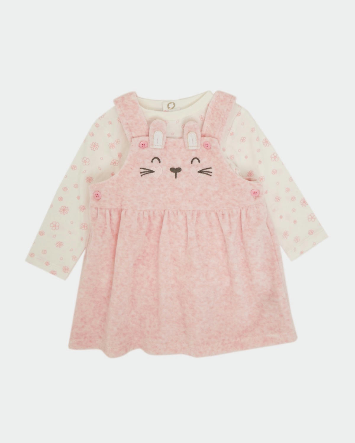 Velour Pinafore Set (0-12 months)