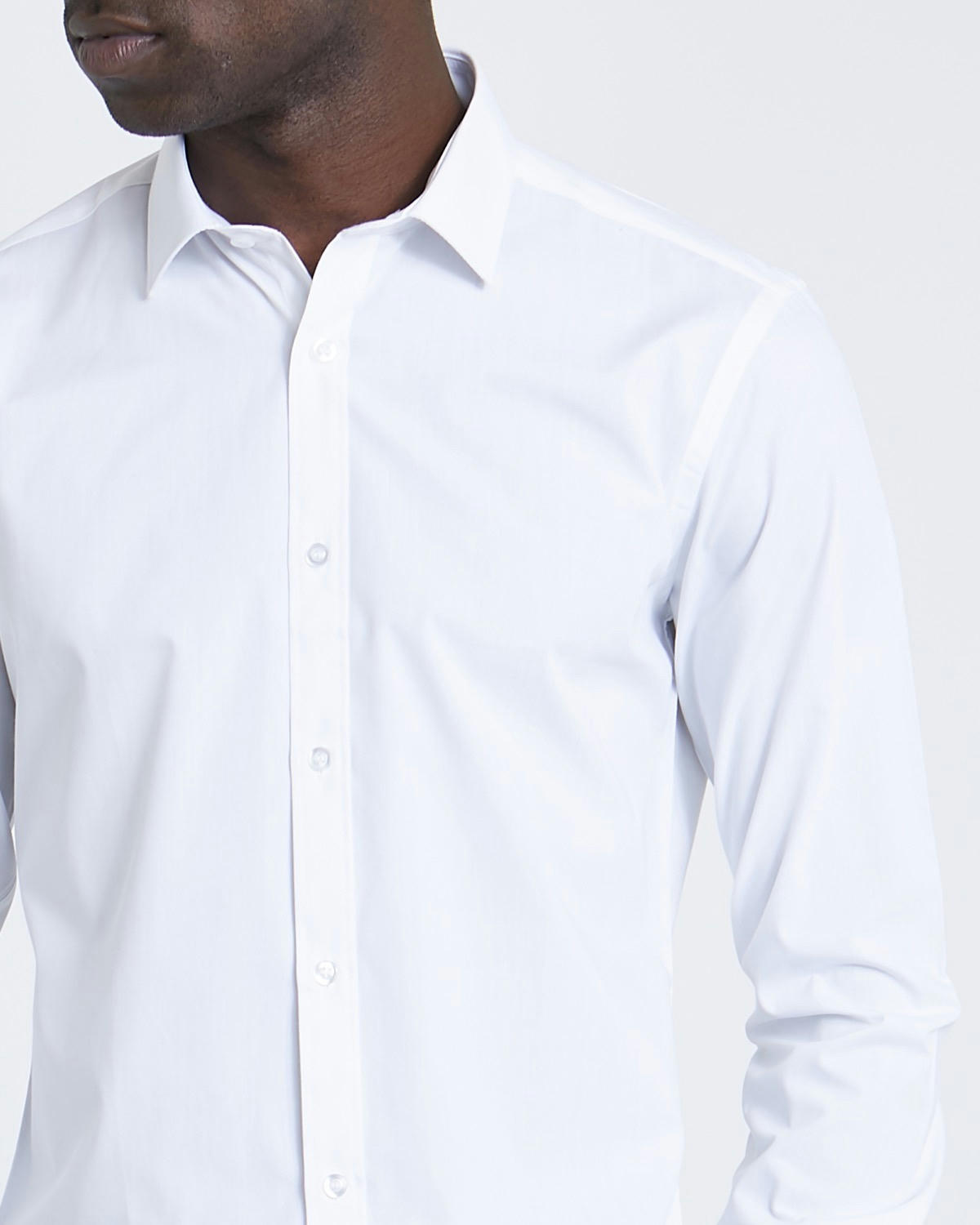 Slim Fit Long-Sleeved Cotton Rich Shirt