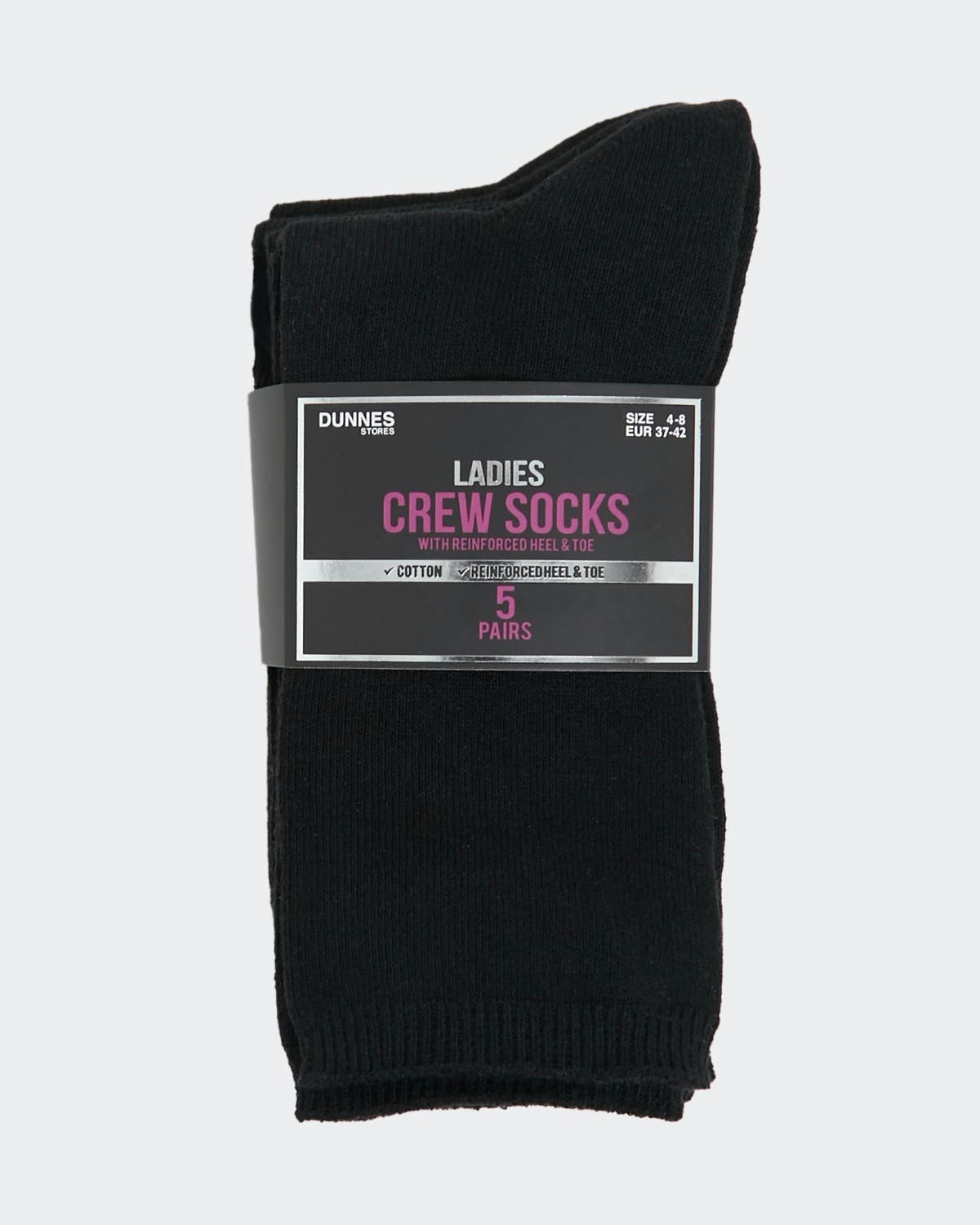 Cotton Rich Crew Socks - Pack Of 5