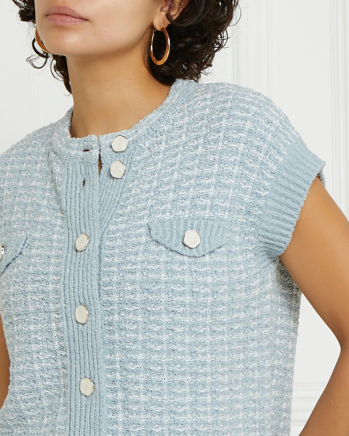 Gallery Boucle Sleeveless Cardigan