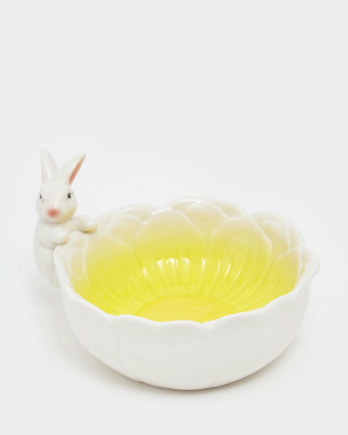 Ceramic Bunny Flower Bowl