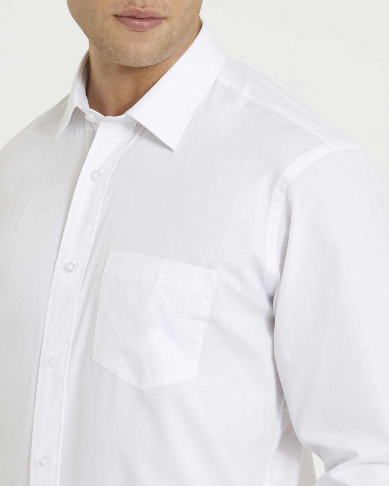 Regular Fit Long-Sleeved Cotton Rich Shirt