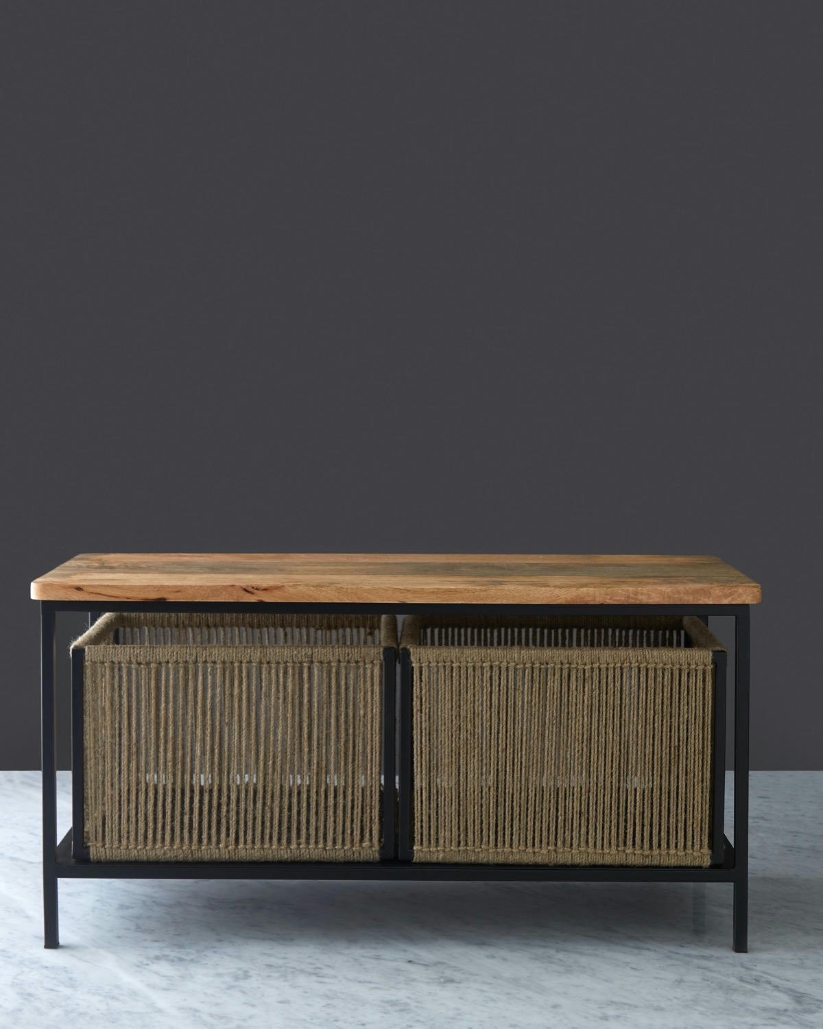 Helen James Considered Bench With Baskets