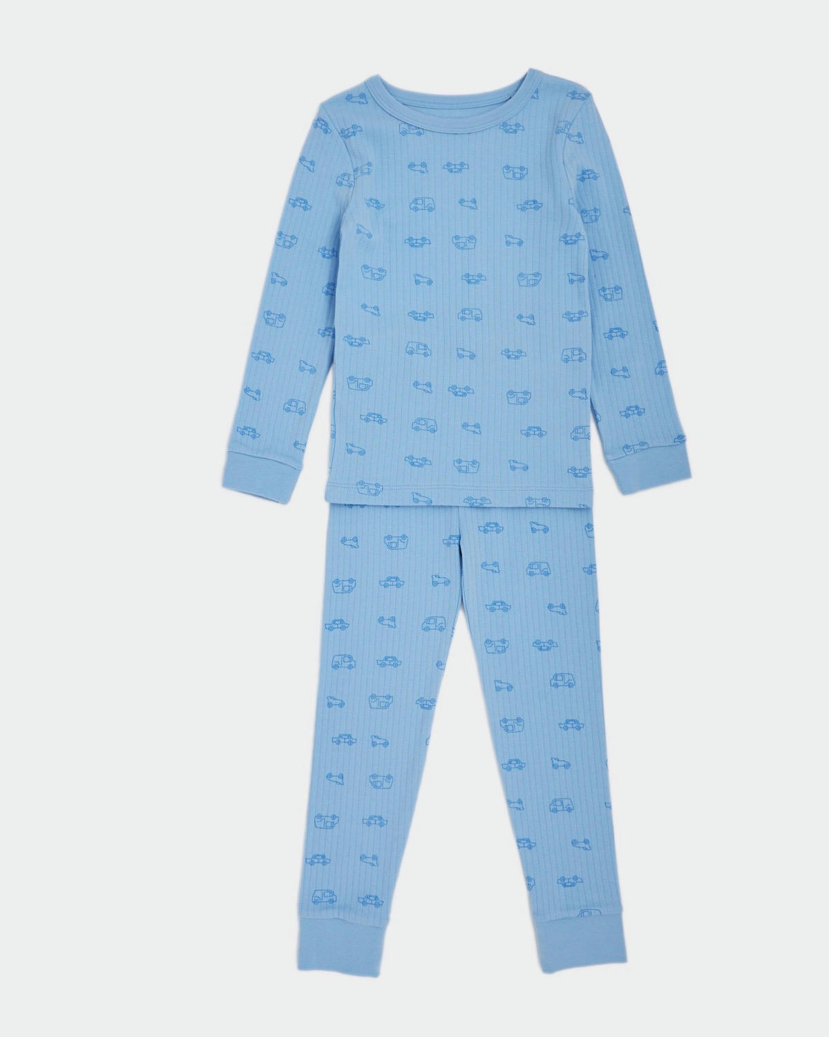 Car Printed Ribbed Pyjamas (6 months-8 years)