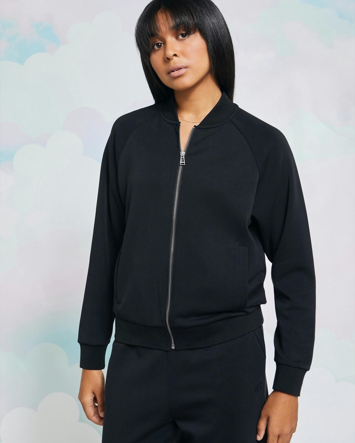 Helen Steele Black Soft Touch Zip Through Jacket