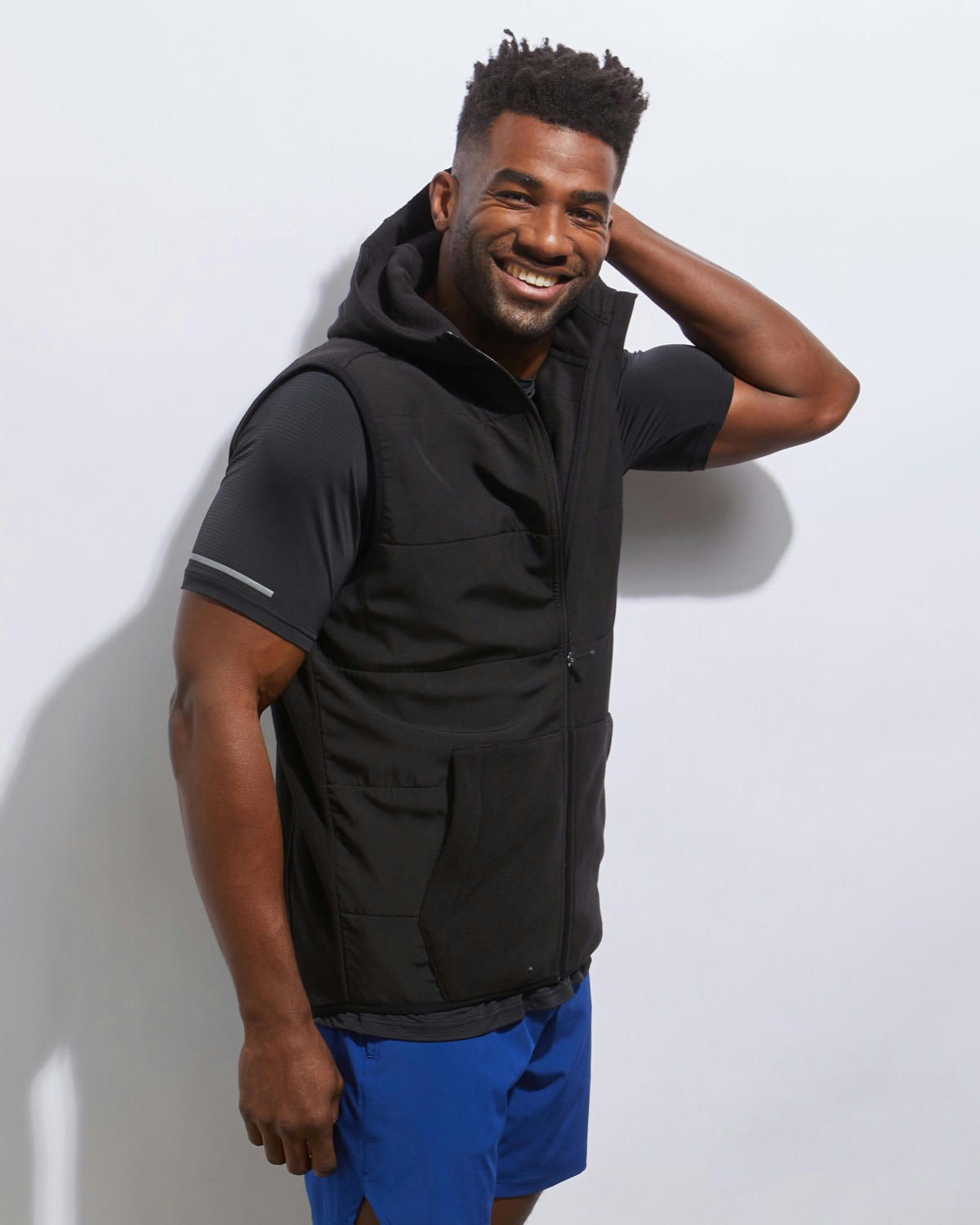 Woven Panel Fleece Gilet