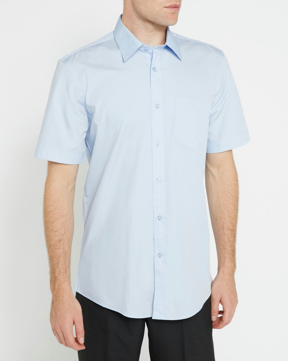 Regular Fit Short-Sleeved Cotton Rich Shirt