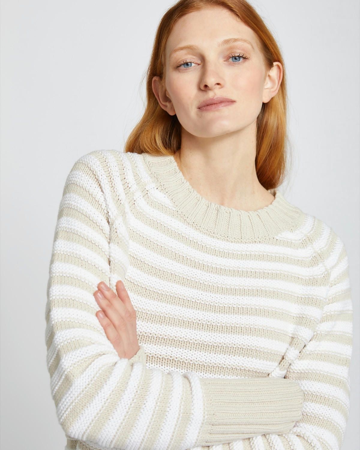 Carolyn Donnelly The Edit Stripe Crew Neck Sweater