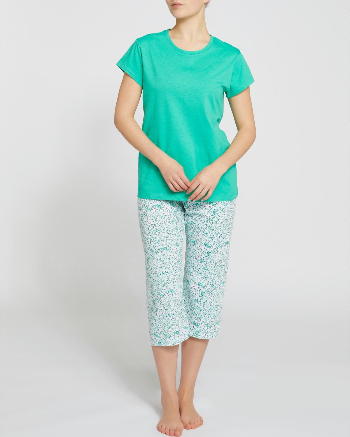 Cotton Cropped Pyjama Set