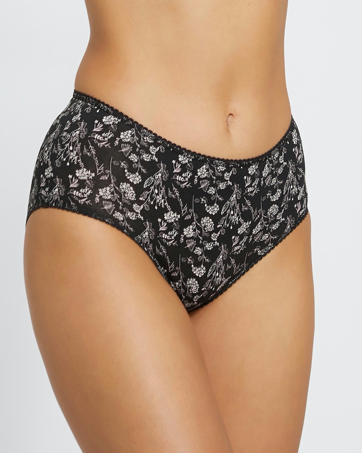 Print Cotton Rich Midi Briefs - Pack of 5