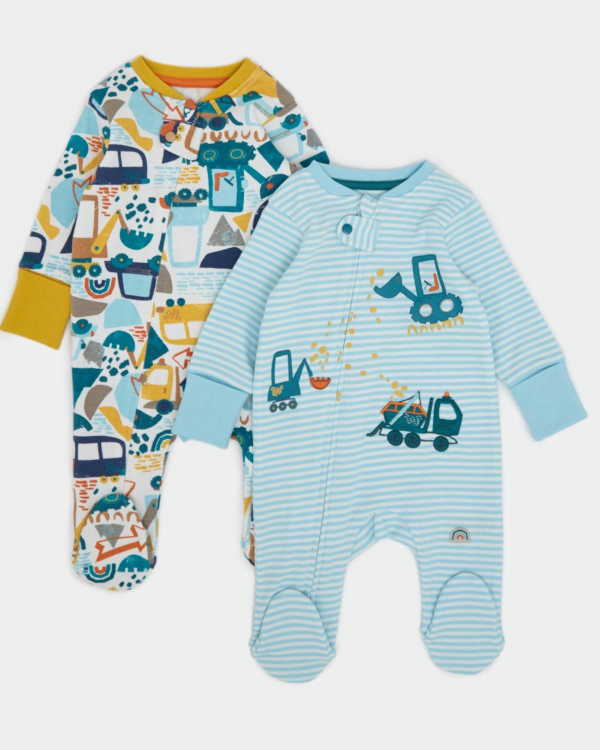 Truck Sleepsuits - Pack Of 2 (Newborn-18 months)