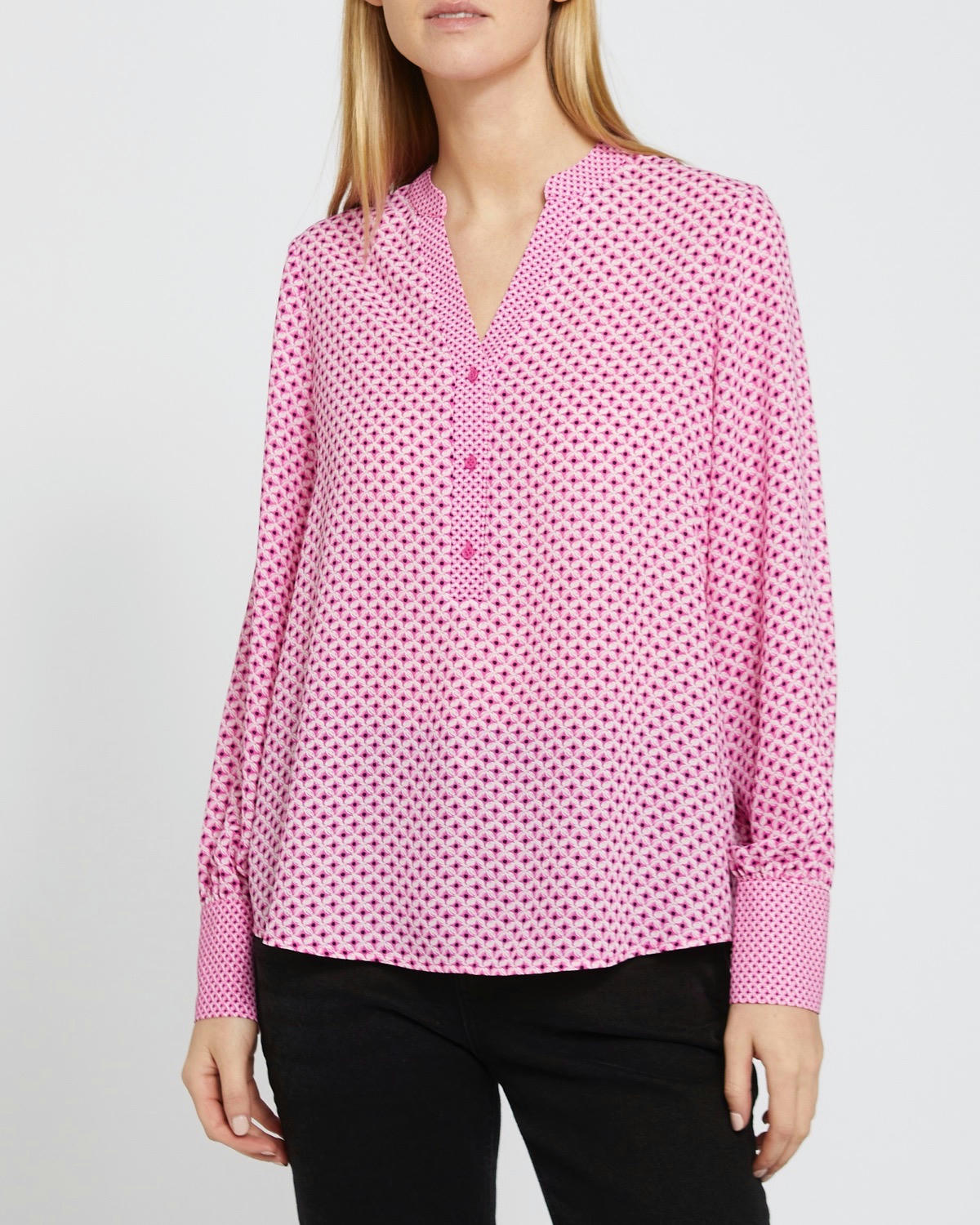 Geometric Print Blouse