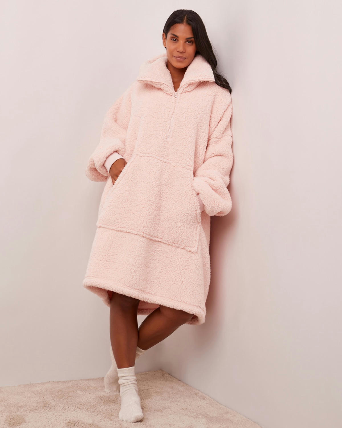 Shawl Collar Wearable Blanket