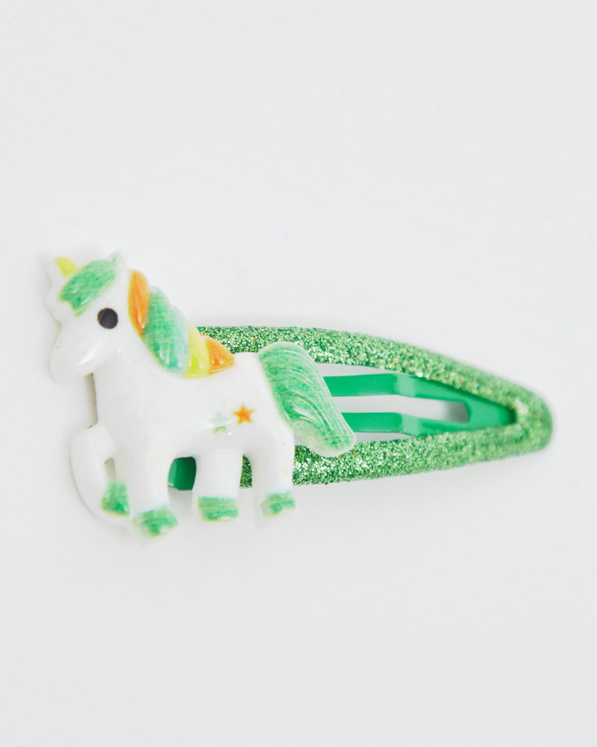 Green Snap Hair Clips (Pack Of 6)