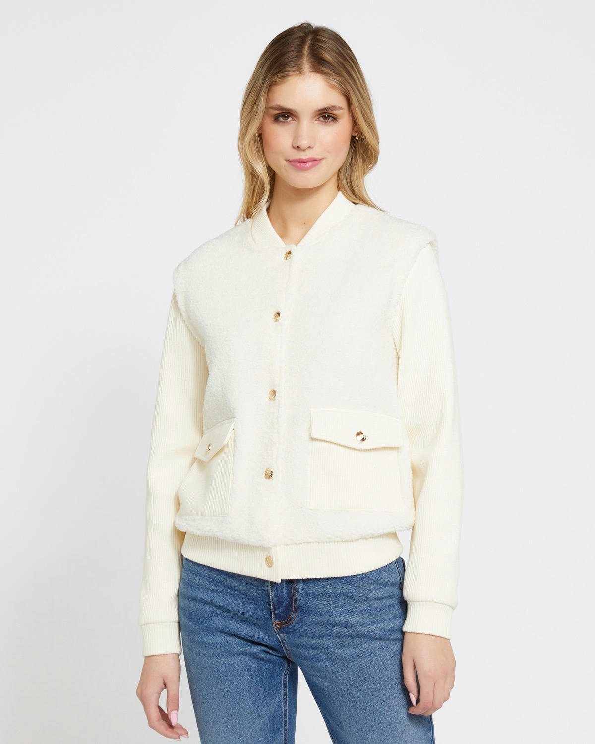 Savida Cara Teddy Bomber Jacket