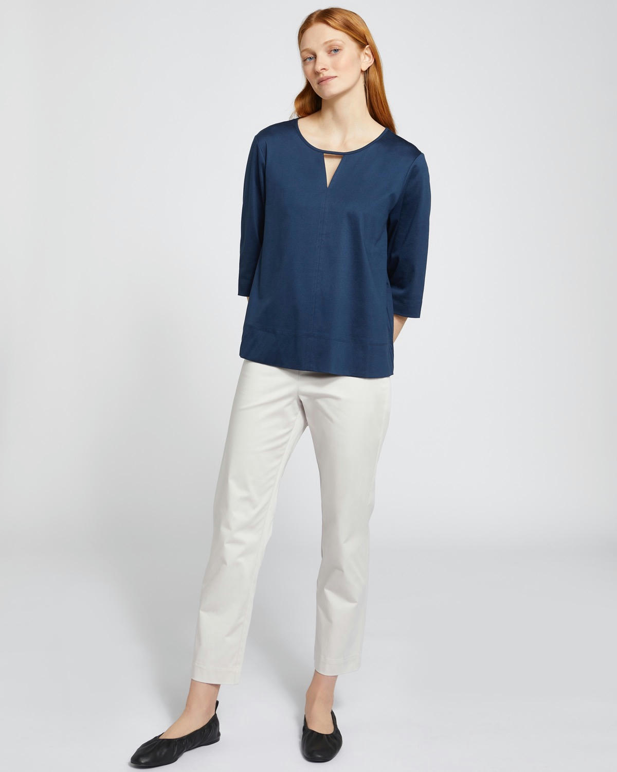 Carolyn Donnelly The Edit Cut Out Front Seam Top