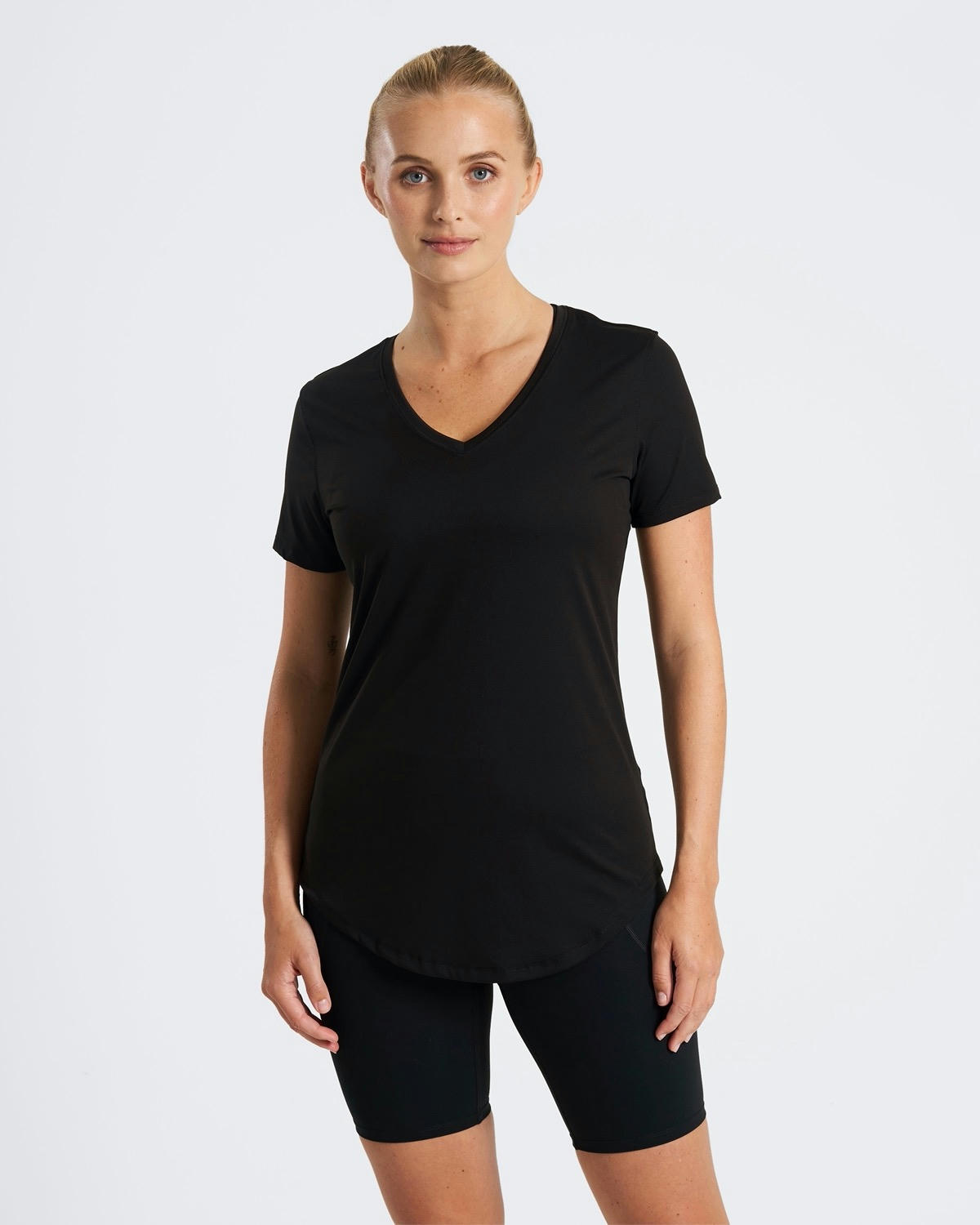 Powercut Soft Feel Longline V-Neck T-Shirt