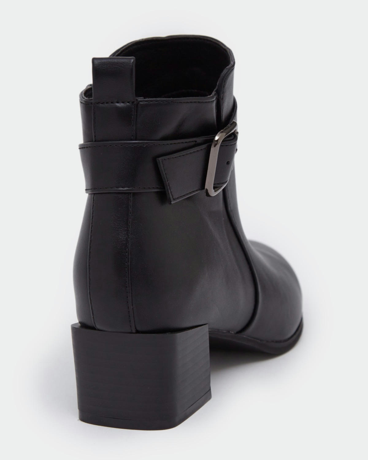 Low Heel Buckle Boot