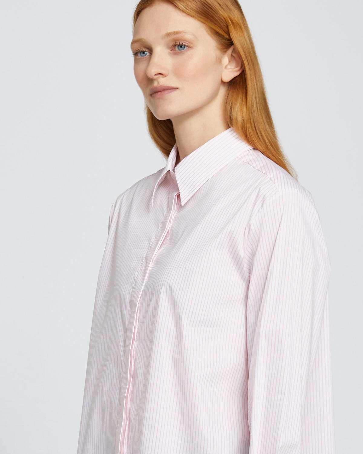 Carolyn Donnelly The Edit Cotton Blend Striped Shirt