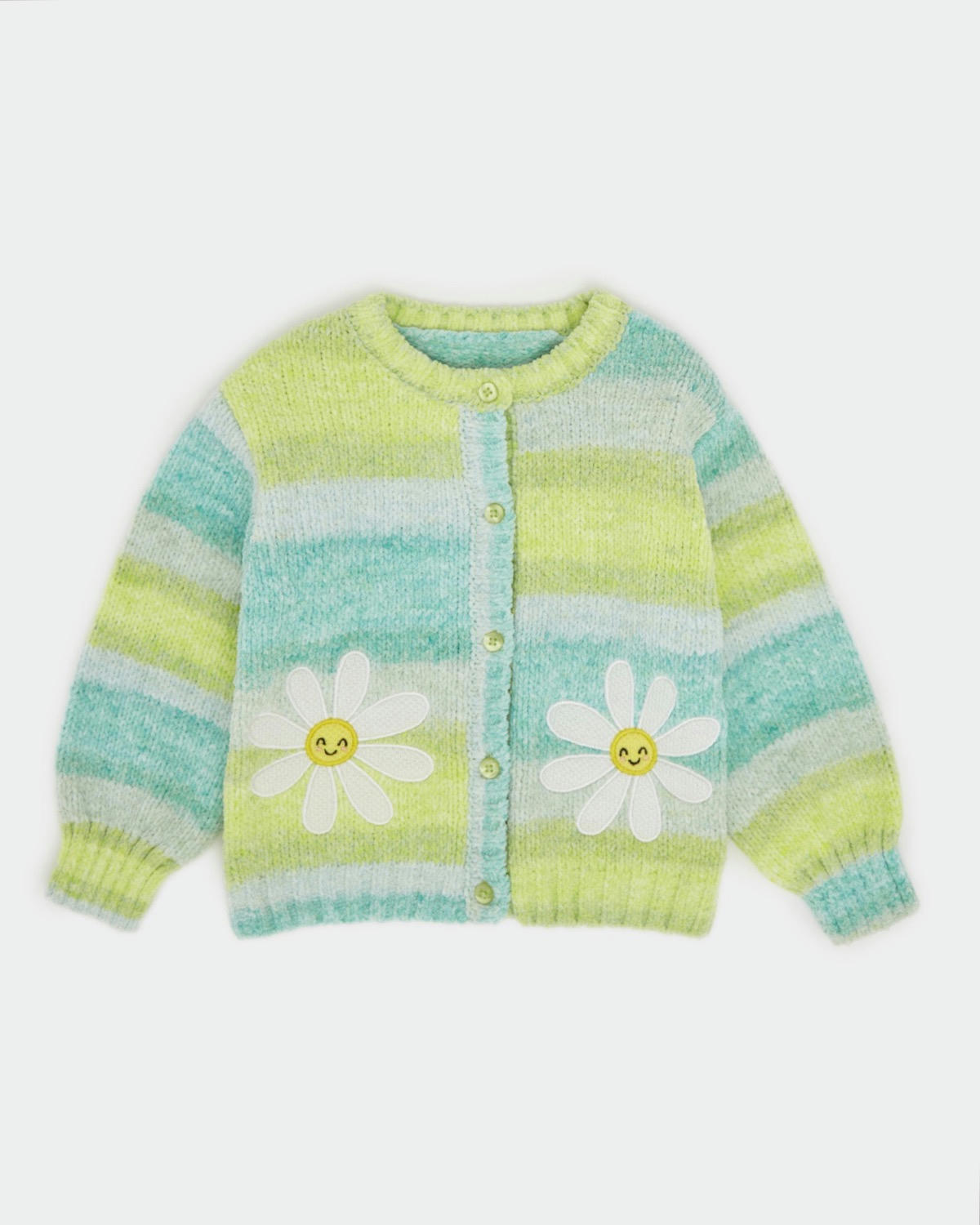 Space Dye Daisy Knitted Cardigan (6 Months-5 Years)