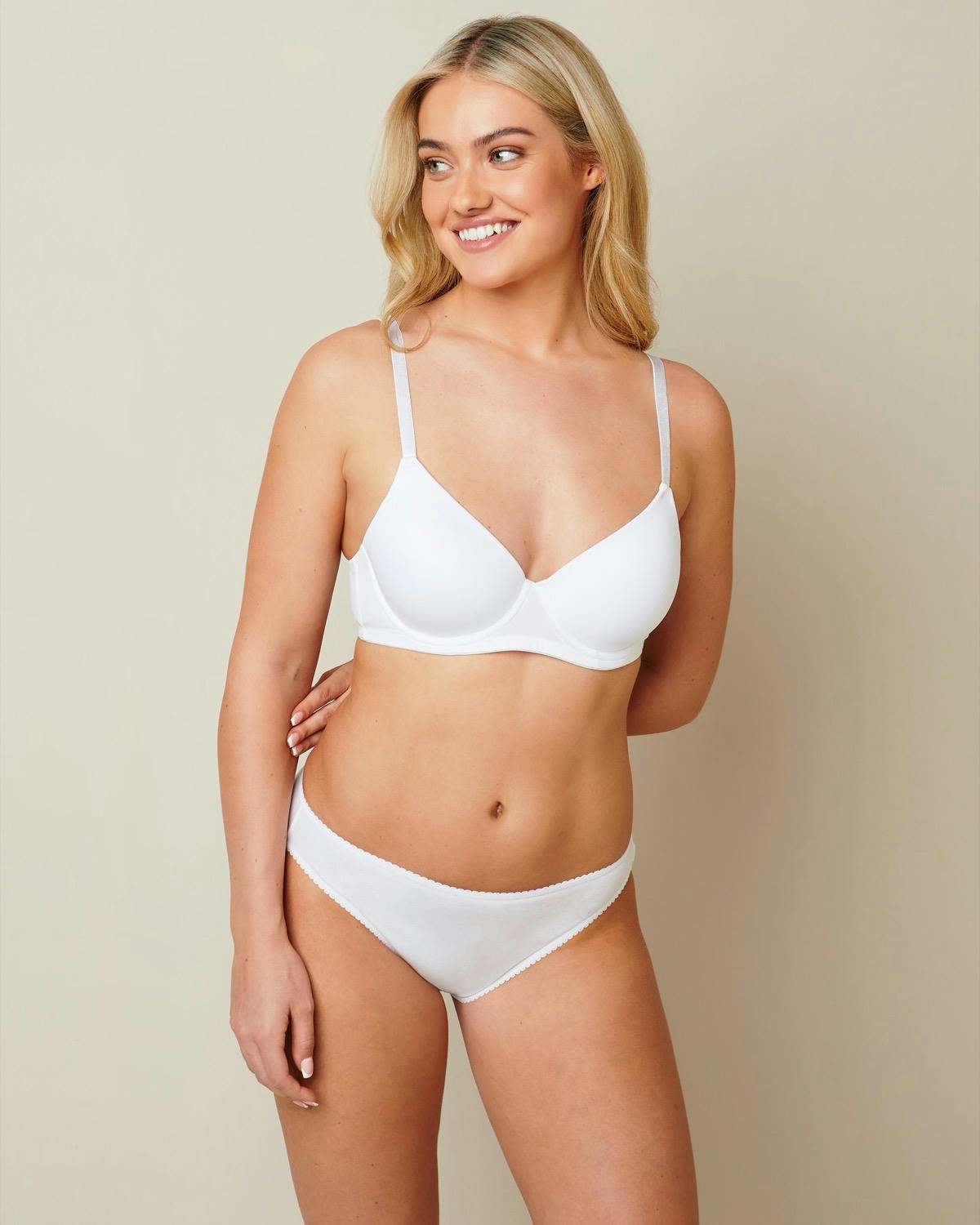 Plain Cotton Rich High Leg Briefs - Pack of 5