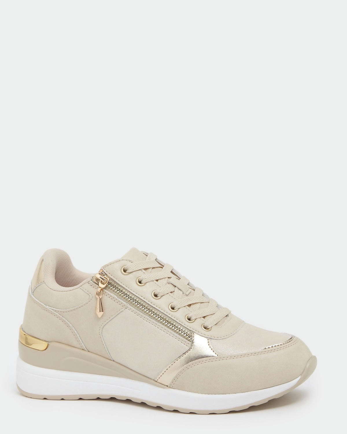 Side Zip Wedge Trainers
