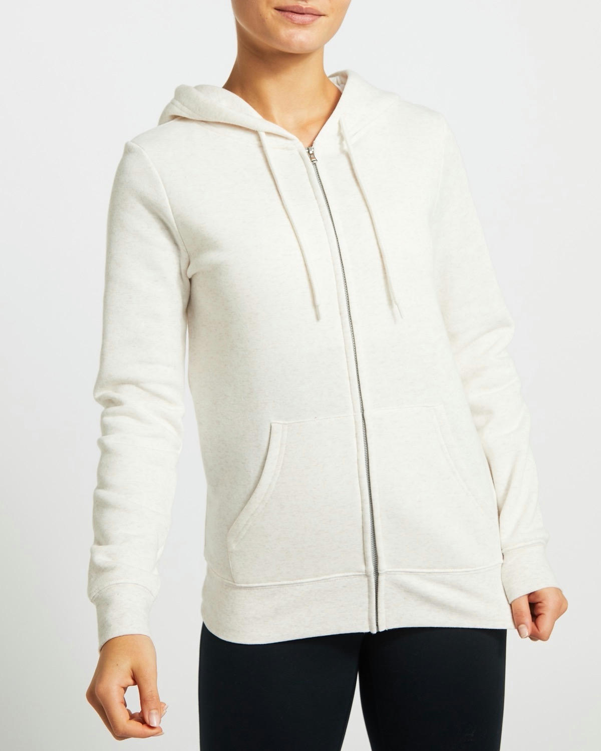 Marl Zip-Through Hoodie