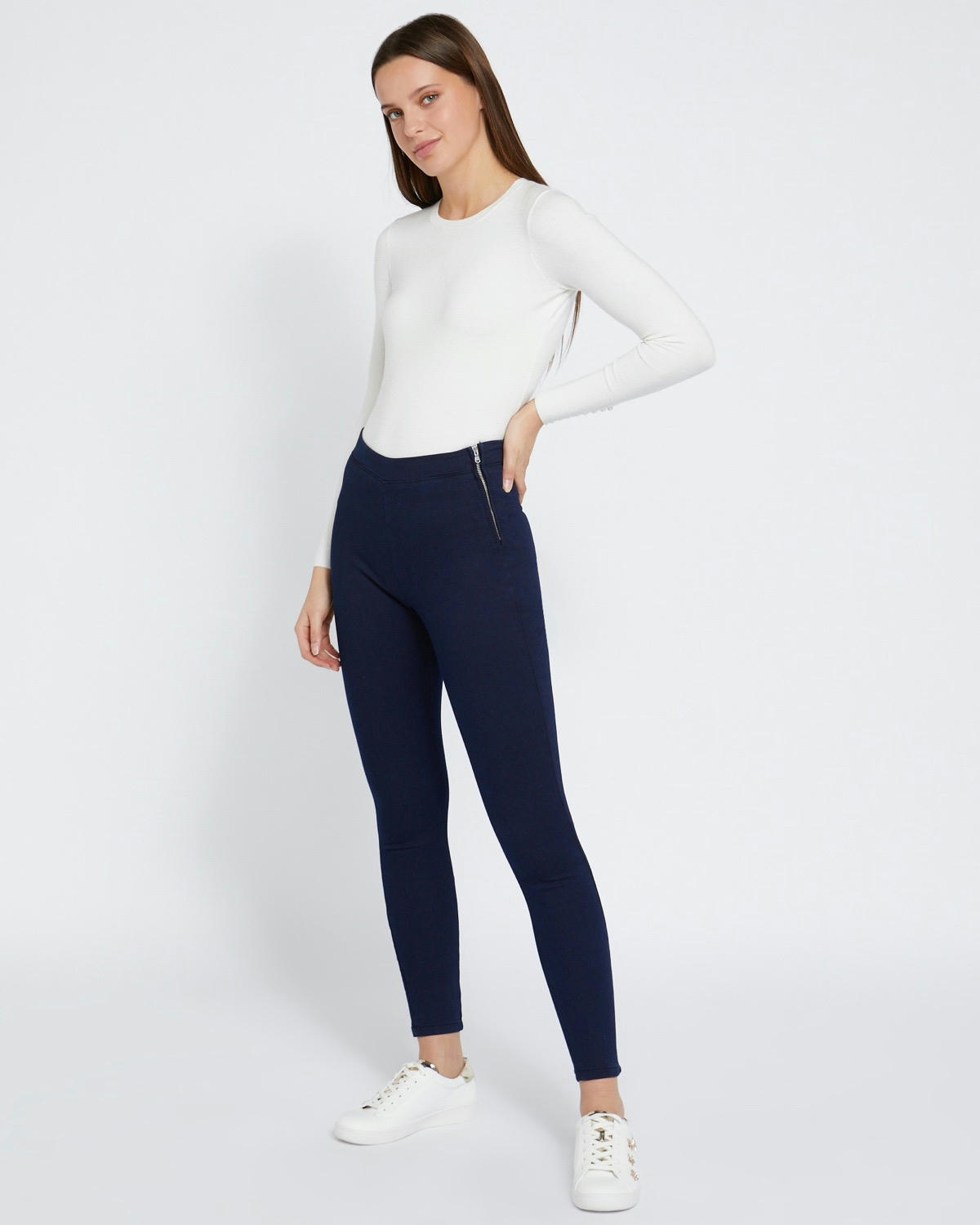 Savida Heidi Side Zip Skinny Fit Jeans